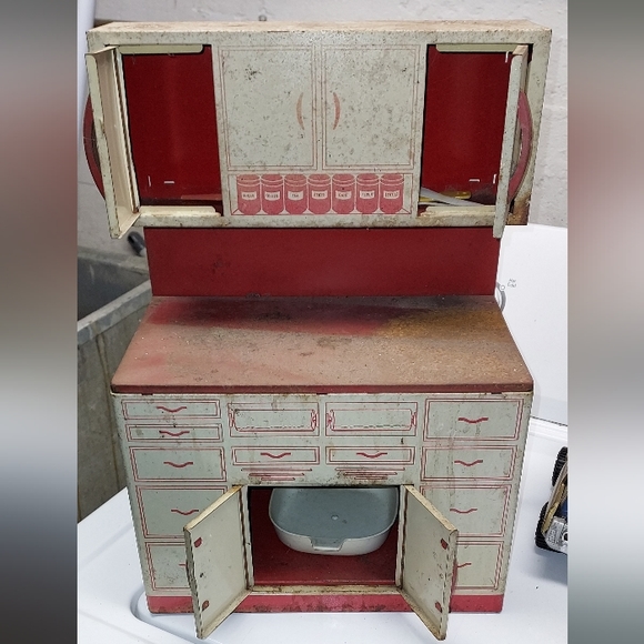 Old metal play stove kitchen - Picture 1 of 4